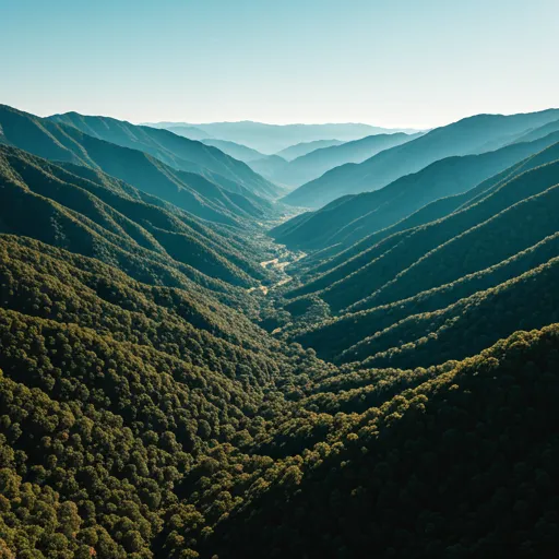 Aerial mountain view