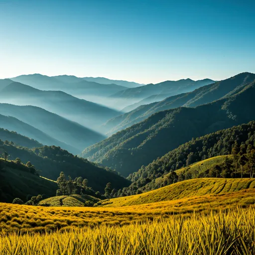 Misty Pai mountain landscape