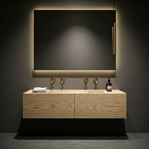 Minimalist stone bathroom