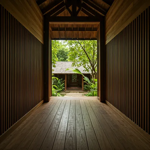Traditional teak wood architecture